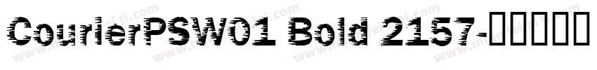 CourierPSW01 Bold 2157字体转换
